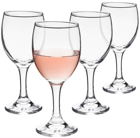 Juvale - Juego de 4 copas de vino pequeñas de cristal transparente, 4.5 onzas
