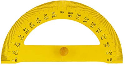 WONDAY - Transportador semicircular de madera lacada para mesa escolar magnética de 180 grados