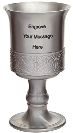 Medieval Antique Finish Pewter Goblet (Medieval Goblet with Engraving)