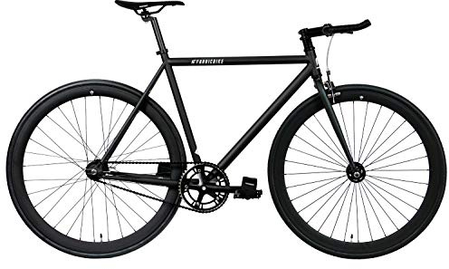 FabricBike Original Pro- Bicicleta Fixie, Piñon Fijo Flip-Flop, Single Speed, Cuadro Hi-Ten Acero, 10,45 kg. (Talla M) (Pro Fully Matte Black, S-49cm)