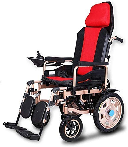 FZYE Le Fauteuil motorisé Le Plus léger et Le Plus Compact au Monde avec Dossier inclinable et Double Moteur Puissant