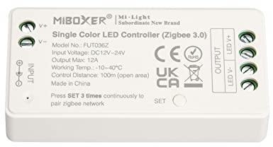 FUT036Z Zigbee Controller einfarbige Dimmer 12-24V 1 Kanal 12A