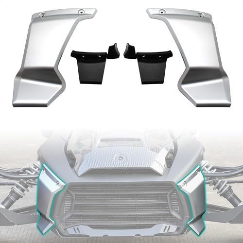 SAUTVS Silverfärgade främre grillkanter för Can-Am Ryker, lägre grillskydd för Can Am Ryker 600 900 Sport & Ryker Rally Edition alla modeller tillbehör (byt OEM 219400947)