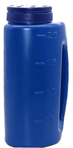Casiler Handheld-streuer 2l Shaker Salt Saatgut-spreizer Eisschmelzwerkzeug Garten-dünger-pflanzenstreuer Rasenfehler-fünder-Flasche