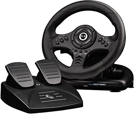 Numskull Next-Gen Multi Format Racing Wheel with Pedals - Compatible with Xbox Series X|S, Xbox One, PS4, Nintendo Switch and PC - Realistic Steering Wheel Controller Accessory