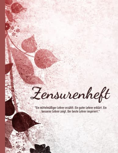 Zensurenheft: Schulnotenheft im DIN A4 Format| Zensurenbuch bis zu 20 Klassen