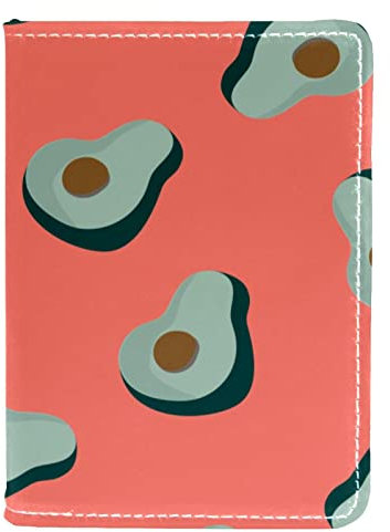 Reisepasshülle für Damen und Herren, Avocados auf Pink, nahtlos, für Reisepass, Reisepass, Reisepasshülle, Reisedokumente, Organizer, Mehrfarbig, 10x14cm/4x5.5 in
