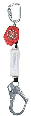 AFP Demon 6 FT Single Leg Self-Retracting Lifeline Web Lanyard Retractable, 1.97-inch Gate Opening Steel Locking Rebar Hook, Yoyo, Shock Absorber | Tower Fall Protection OSHA & ANSI Rated SRL