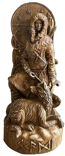 JUAPL Vidar-Statue, Skadi-Statue, skandinavisches Pantheon, Wikinger, heidnischer Asatru, heidnischer Gott und Göttin, nordische Götter, Altar-Mythologie, kreative Schreibtisch-Dekorationen (Skadi)