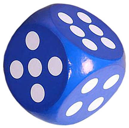 Schaumstoff-Würfel zum Mathematikzählen für Jungen und Mädchen, Klassenzimmer, Partygeschenke, Blau, 20 cm