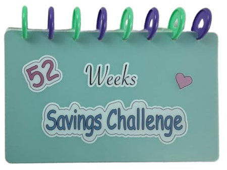 Haveratio Haushaltsbuch, 52-wöchige Binder-Spar-Challenge, wiederverwendbarer Geldplaner, Umschlag, Paar, Geldspar-Organisatoren, Bargeldfüllung