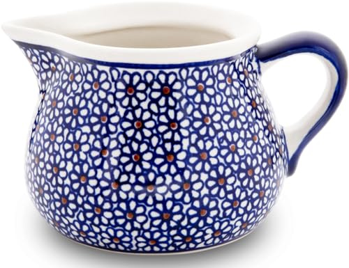 Bunzlauer Keramik 600 ml Milchkanne Milchkrug Milchkännchen Kanne Krug Ø13 cm L16,3 cm H10,2 cm Dekor 120