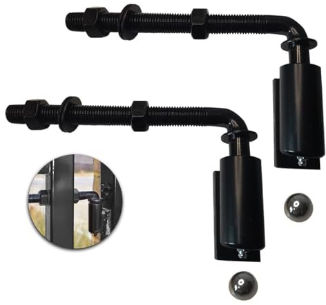 Paquete de 2 bisagras de perno en J para puertas, puertas, puertas de entrada resistentes, bisagra soldada de acero resistente para soldar en puertas de hierro o acero más grandes (A-5/8 pulgadas)