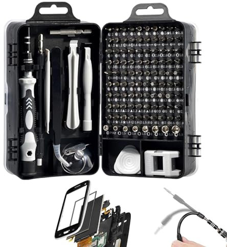 Screwdriver Kit - Magnetic Repair Tool Kit | Steel Repair Tool Kit with 98 Screwdriver Heads and 17 Accessories, Screwdriver Kit, Precision Screwdriver Set for Mobiles Computer