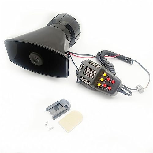 Lautes Sirenen-Alarmhorn für Autos, 100 W, Hand-Megaphon, 7 Töne, Wasserdicht, ABS-Material, Einfache Installation für Autos, Wohnmobile, Boote, LKWs