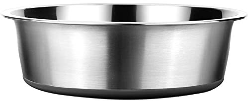 CHFYIJYHM Ensaladera antideslizante de acero inoxidable para perros, base de silicona, plato de alimentación para mascotas, comedero de agua para perros pequeños, medianos y grandes