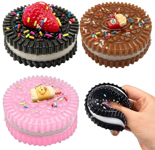 AWAVM Set med 3 Squishy Taba Stress leksaker för barn och vuxna - ultramjuka dekompressionsleksaker perfekta för hem, kontor, resor och presenter