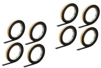 DIYEAH 2 Series Tira De Sellado Alrededor Calafatear Banda para Cinta Impermeable Cáscara Mate Lechada De Azulejo Cubrir Losas Pegatina Esponja Negro 4 Rollos*2