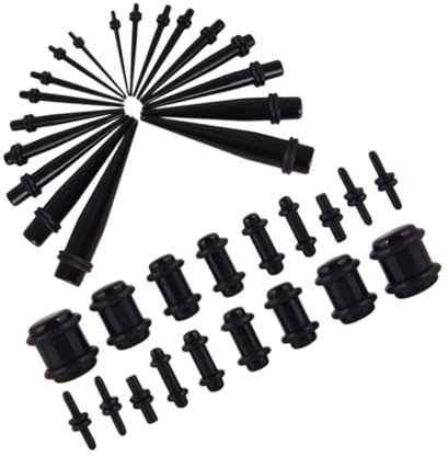 VERDANVERSE 36pieza Accesorios Para Expansión De Orejas Unisex De Acrílico De Varios Dilatadores De Oreja Para Perforación De Pabellón Auricular Para Joyería De Perforación Corporal