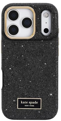 Kate Spade New York iPhone 17 Pro Case - Compatible with MagSafe - Designer Phone Case - Crystal Pave Nightfall