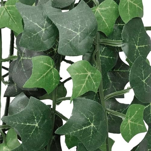 Lot de 2 lierre artificiel vert 90 cm – Plante artificielle en plastique pour jardin, balcon et salon – Résistant aux intempéries et facile d'entretien – Décoration parfaite pour l'intérieur et