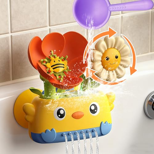 Badewannenspielzeug ab 1 2 3 4 Jahr Ente Wasserspielzeug Kinder Blumen und Bienen Badespielzeug Baby Badewannen Spielzeug Badewanne Spielzeug Kinder Geschenk ab 1 2 3 4 Jahr