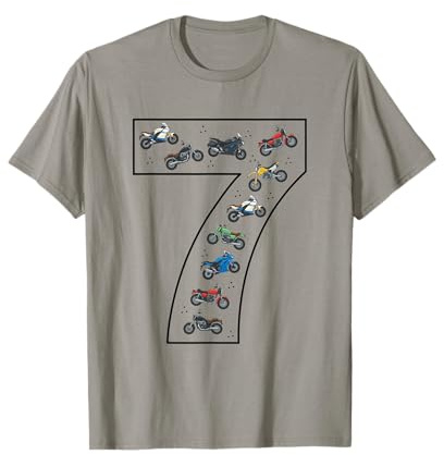 7th Birthday 7 Year Old Motorbike Boys Bike Motorcycle T-Shirt