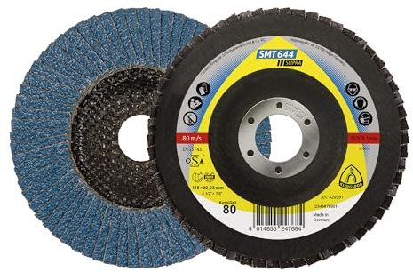 Klingspor 330005 SMT 644 Dischi Abrasivi schleif Mop piatto 125 X 22, 23 mm, Grana 40 bombato, contenuto – 10