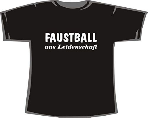 Faustball aus Leidenschaft; T-Shirt schwarz, 44/46; Gr. L; Damen