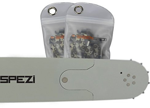 90cm Sägenspezi Schwert-Set Solid Drive mit 2 Halbmeißelketten 3/8 115TG 1,6mm passend für Husqvarna 285