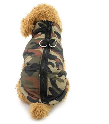 Zunea Small Dog Jackets Padded Vest Harness Coat Puppy Clothes Camo XL | Waterproof Fabric, Zipper Closure, D-Ring, Winter Outdoor Wear, Cold Weather Apparel, Chiahuahua Yorkie Doggy