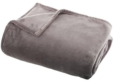 Atmosphera - Decke - Flanell - grau - 130x180 cm - Grau