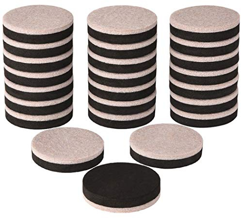 24 Pieces Furniture Sliders 2 Inch Round Felt Furniture Slider Reusable Heavy Duty Furniture Moving Pads for Hardwood Floors and Other Hard Surfaces