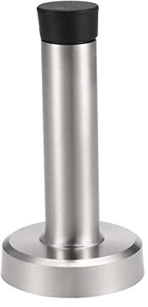 sourcing map Door Stopper Stop Sound Dampening Rubber Bumper Wall Protector Mount 201 Stainless Steel with Screws 80mm Height