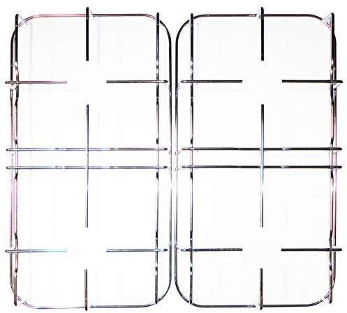 Jollynox - Kit 2 griglie in filo cromato colore inox 396 x 237 mm. per cucina piano cottura 4 fuochi a gas - F2805/KIT