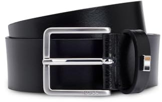 BOSS Herren Ther-Flag-E Sz35 Gürtel aus italienischem Leder mit Signature-Streifen an der Schlaufe Schwarz001 110