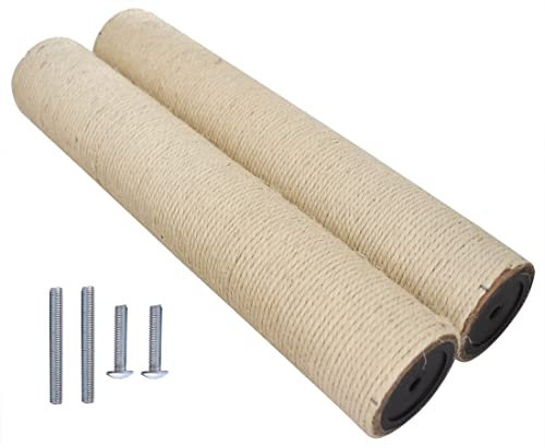 M8 M10 Sisal corda tiragraffi di ricambio per gatti,Tiragraffi per albero di gatto, graffiatoio per gatti con viti(M10_Φ60_40,5 cm)