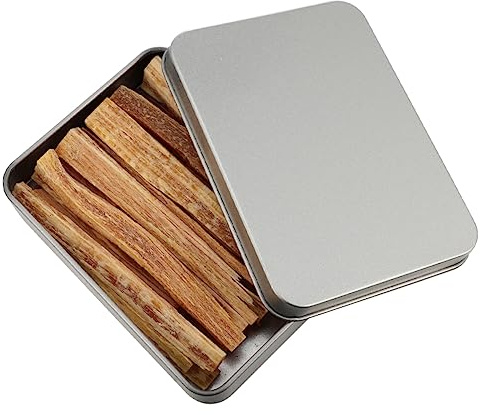 EXCEART Camping Wood Firelighter Stick Set Natural Wood Kindling Fire Starter Quick Light Firewood Bundle for Outdoor Survival and Emergency Use in Metal Box