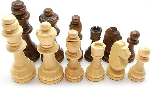 Brimtoy Piezas de ajedrez de Madera No.5 (90 mm)/Piezas de ajedrez