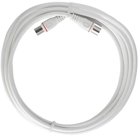 Axing EAK 301-80 Endgeräteanschlusskabel 3 m F-Quickfix F-Stecker 4-fach geschirmt Modemkabel für Kabelmodem DATA CATV Kabelfernsehen