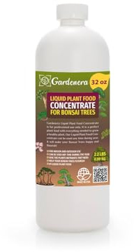 Gardenera Plant Growth Superfood for Bonsai Trees with 18 Key Vitamins & Minerals - Organic Plant Food Fertilizer - Micro-Fungi and Bio-Organisms for Bonsai Plant Care & Growth Enhancement - 32oz