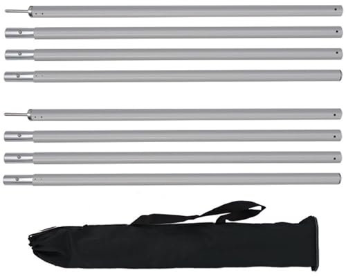 GSJNHY Zeltstange Teleskopstange 2,4 Meter Aluminium-Planenstangen, strapazierfähige, verstellbare Stützstange, Markise, Überdachung, Stange, Camping, Outdoor-Ausrüstung, Zubehör