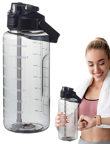 Borraccia da 2 l, tenuta stagna, borraccia sportiva portatile con tacche