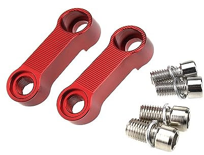 YIJIAVSX Motorradspiegel Motorradspiegel Universal 10MM Motorrad Rückspiegel Verlängerung Riser Verlängern Adapter Für Suzuki GSR400 GSR600 GSR750 GSF650 Motorradspiegel(Rot)
