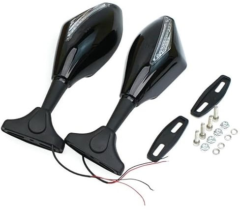 FACSER Seite Rückspiegel Racing Motorrad Verkleidung Rückspiegel Blinker Licht Für CBR125R 2004-2009 Für CBR500R 2013 Lenkerendenspiegel Motorrad