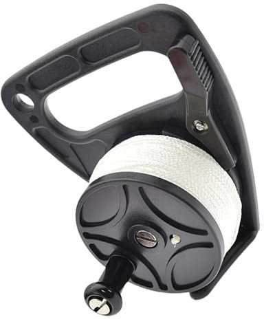 MinkeyBear Tauchschnurspule, 4,5 m, Tauchschnur-Ratschen, Tauchrolle mit Griff, Stoppschalter, Tauchrolle, Fingerspule, Tauchzubehör