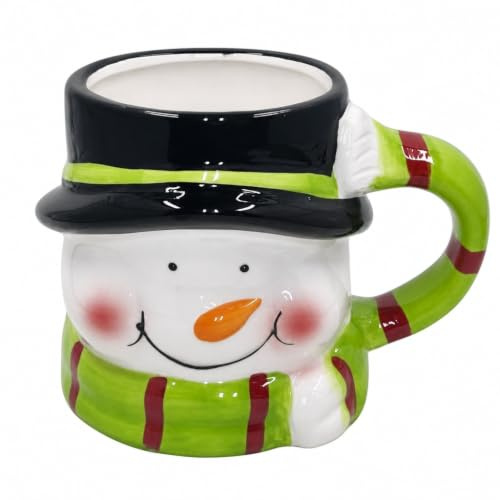 MIJOMA Tazza di Natale – Incantevole tazza in ceramica con design 3D natalizio – perfetta per bevande calde e fredde – 300 ml – tazza da tè tazza da caffè e decorazione della cucina (amico