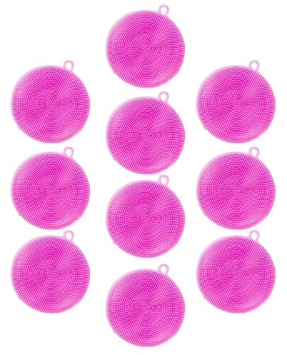 10 Panni Di Pulizia In Silicone Multiuso, Spugna Del In Silicone, Scrubber Di Piatti Riutilizzabili, Asciugatura Rapida, Uso Duraturo, 15 Cm, Per Cucina
