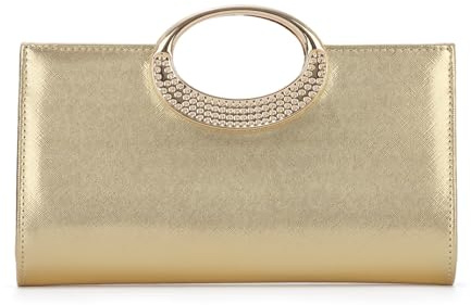 EVEOUT PU Leder Clutch Tasche mit Abnehmbarer Kette Elegante Damen Handtasche Abendtasche für Hochzeiten, Partys, Abendessen & Alltag