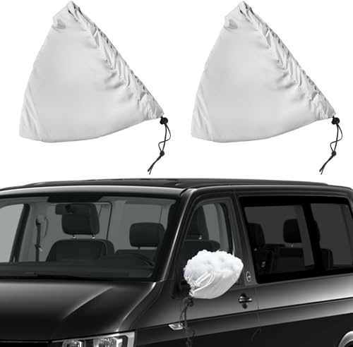 Außenspiegel Frostabdeckung Ersatz für VW T4 T5 T6 T6.1 T7 California 1990-2025, Seitenspiegel Schneedecke, Spiegel Frostschutz Abdeckung, Autospiegel Schutzhülle Rückspiegelabdeckung - 1 Paar